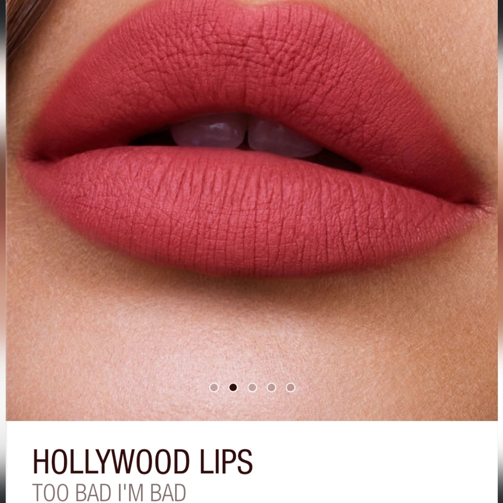 HOLLYWOOD LIPS charlotte tilbury rosy pink matte liquid formula "I'm too bad"